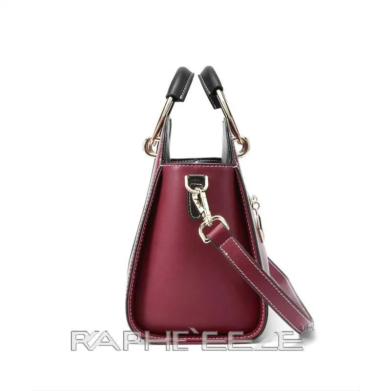 Small Elegant & Stylish Tote Handbag for Woman - Wine Red