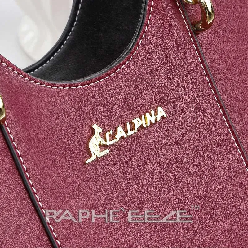 Small Elegant & Stylish Tote Handbag for Woman - Wine Red