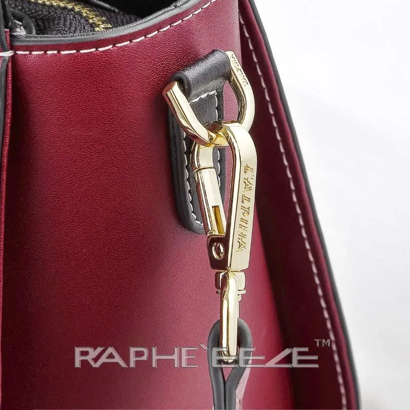 Small Elegant & Stylish Tote Handbag for Woman - Wine Red
