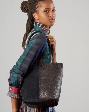 small essential tote - 2 tone graphite