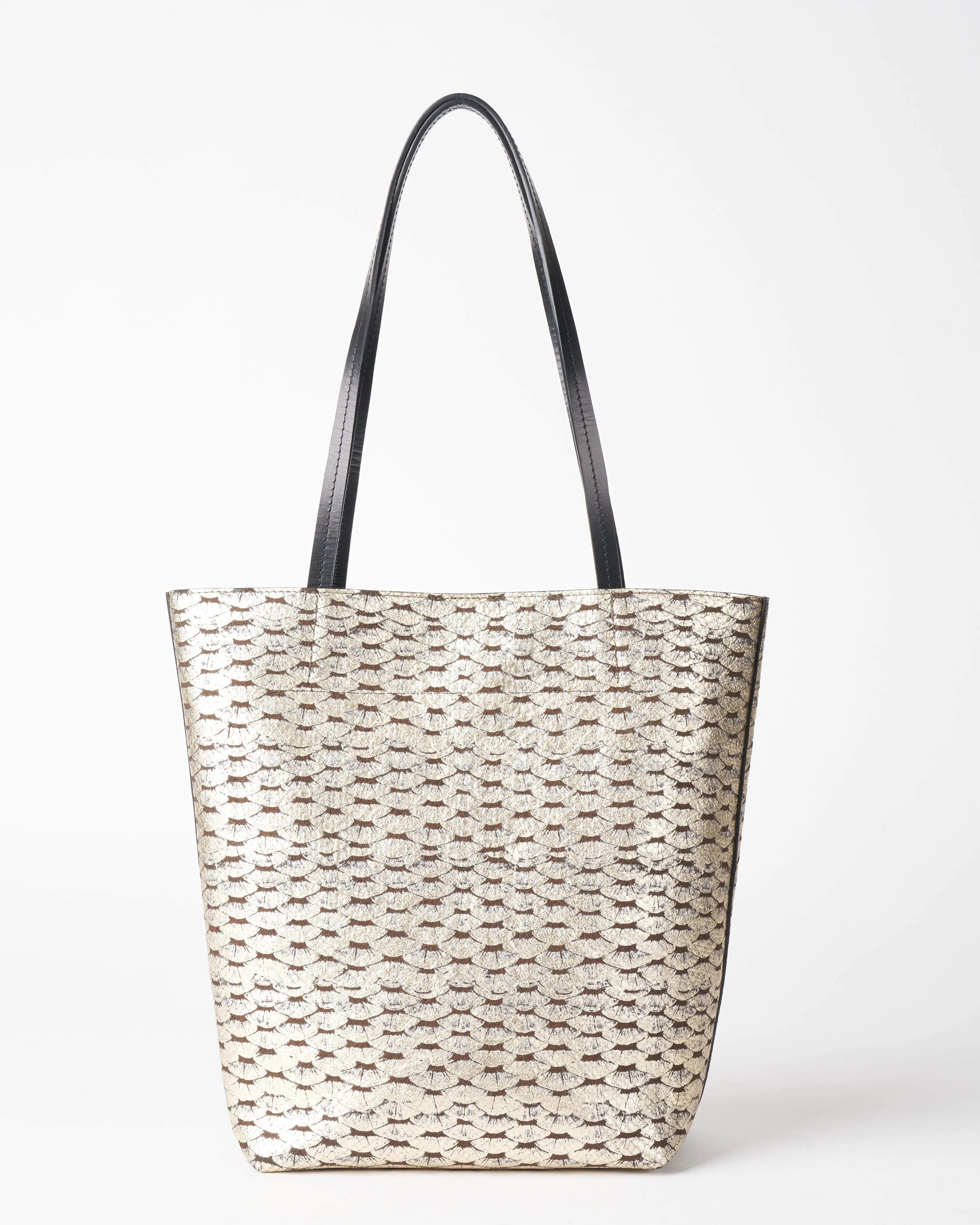 small essential tote - silver leaf