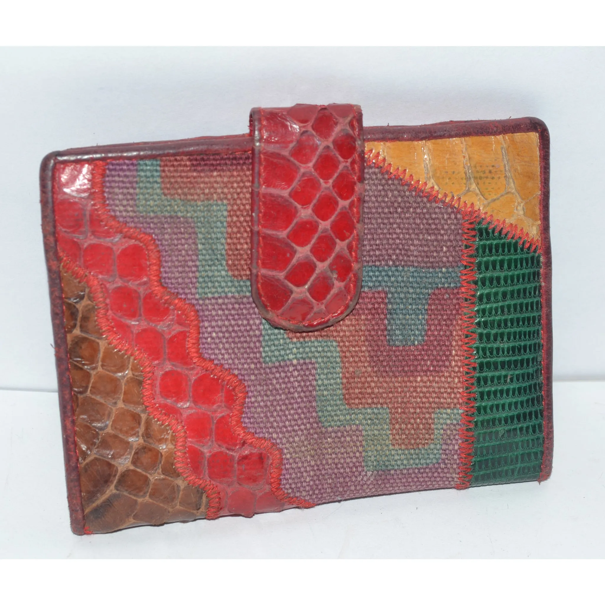Snakeskin Patch Wallet By Sharif