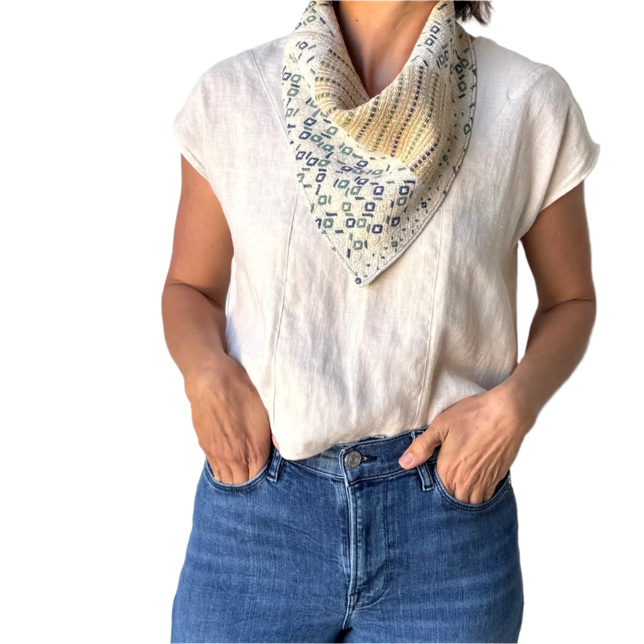 Snap Bandana - Linen Backing