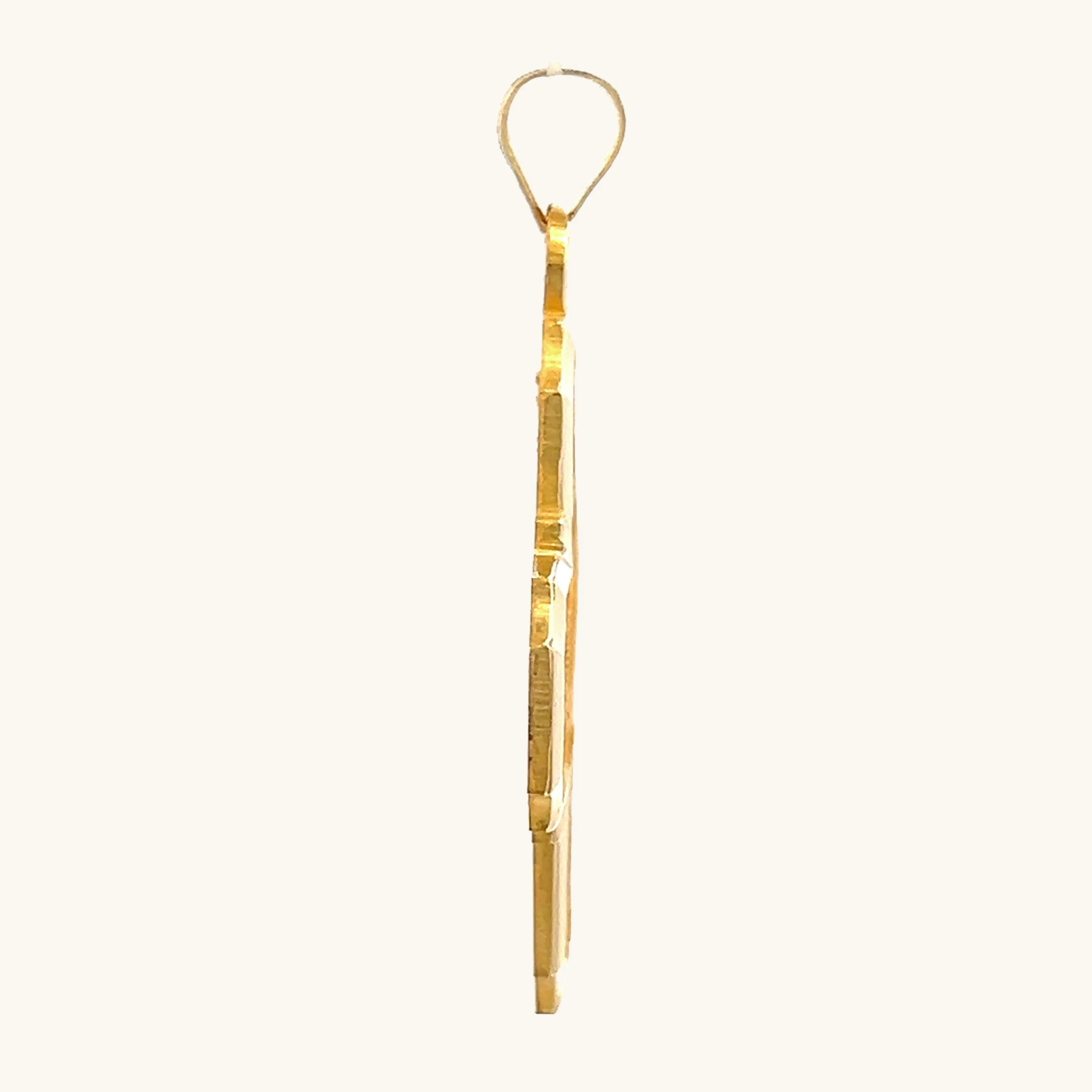 SOLID 14K GOLD FOUR WAY MEDAL | CROSS PENDANT