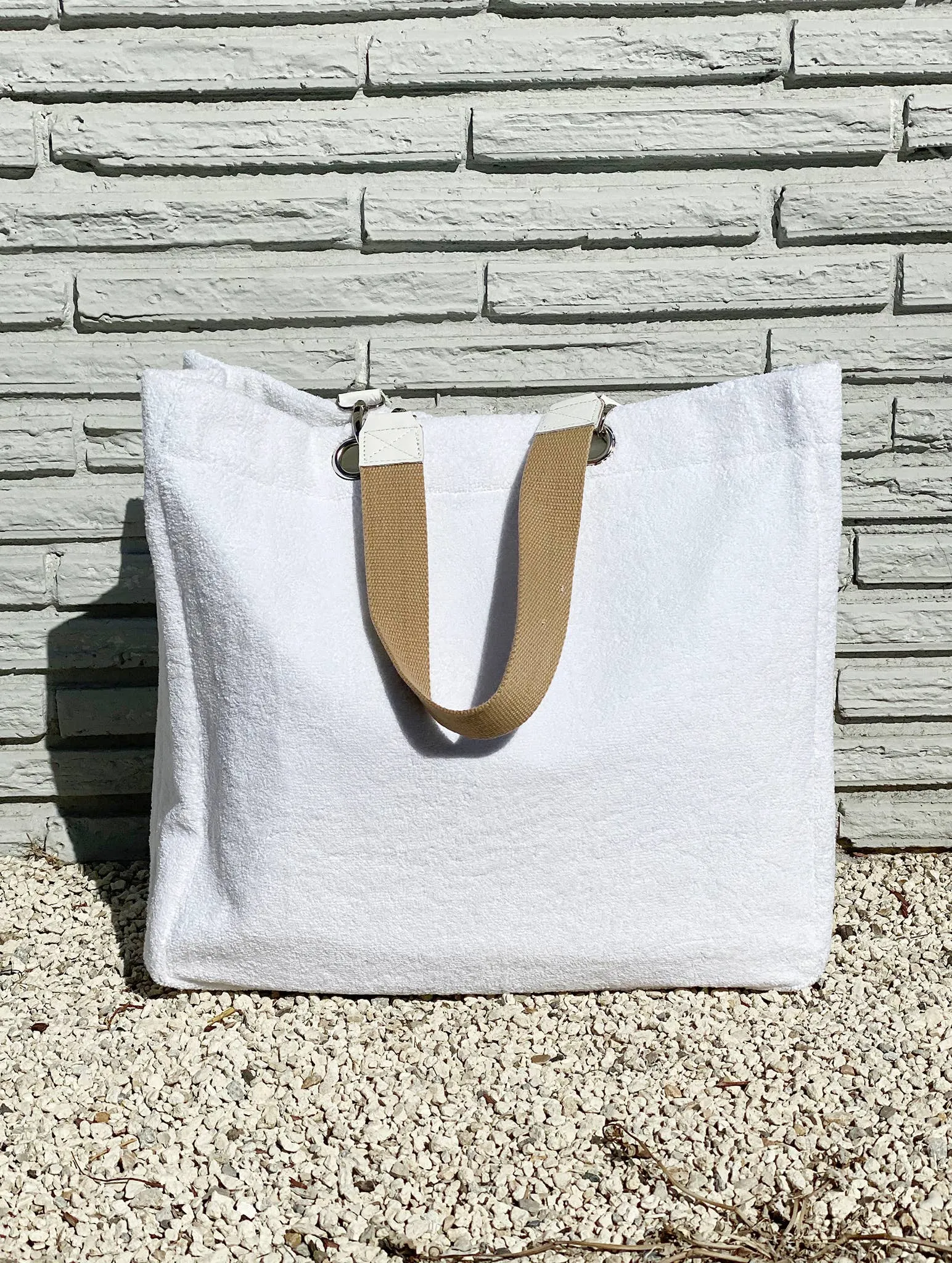 Solid Terry Plastic Lined Tote - Assorted