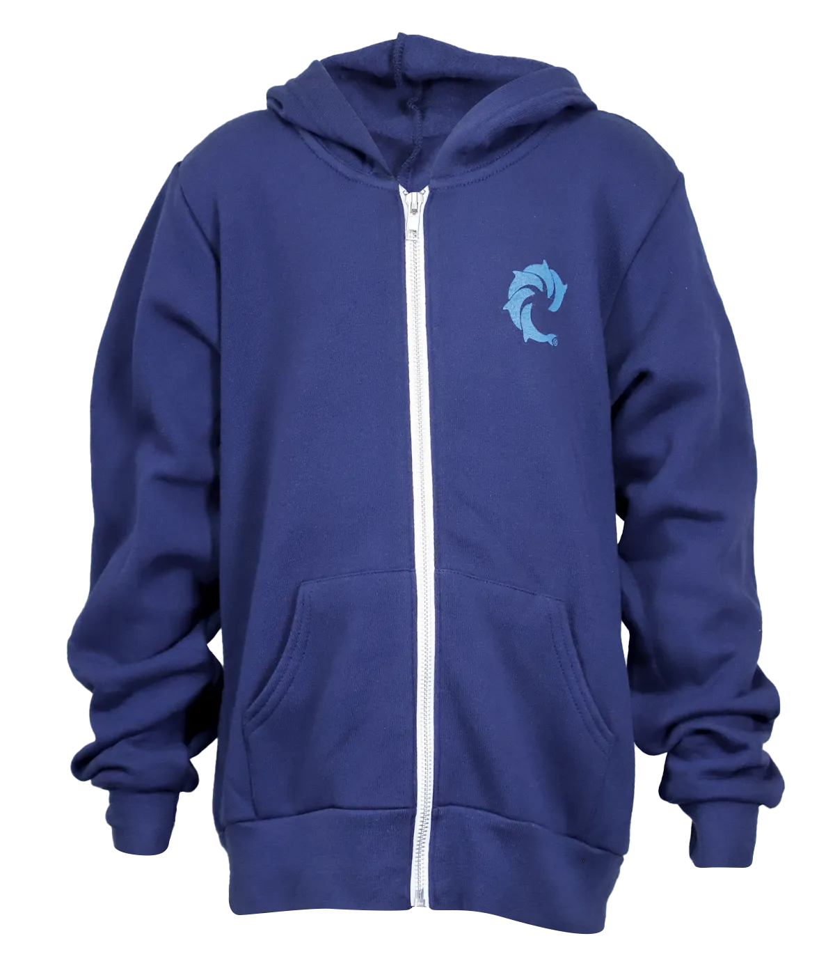 Solid Youth Zip Hooded Sweatshirt