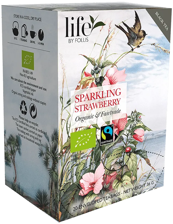 Sparkling Strawberry Black Tea Life by Follis 20 Teabags