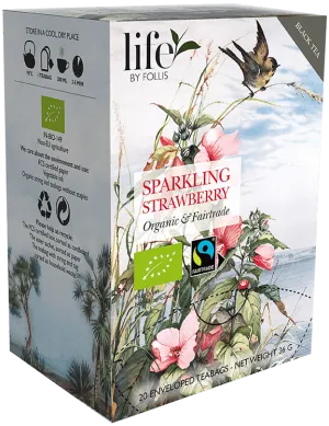 Sparkling Strawberry Black Tea Life by Follis 20 Teabags