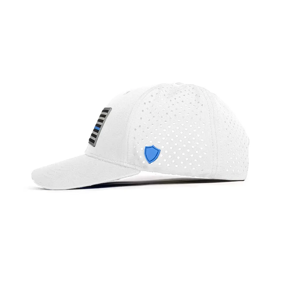 Special Edition Performance Snapback | Blue Line | White
