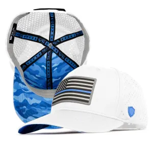 Special Edition Performance Snapback | Blue Line | White