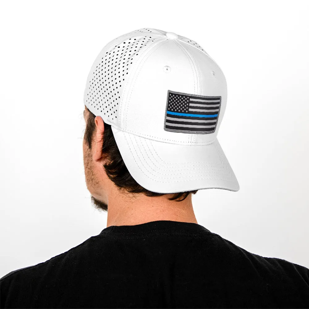 Special Edition Performance Snapback | Blue Line | White