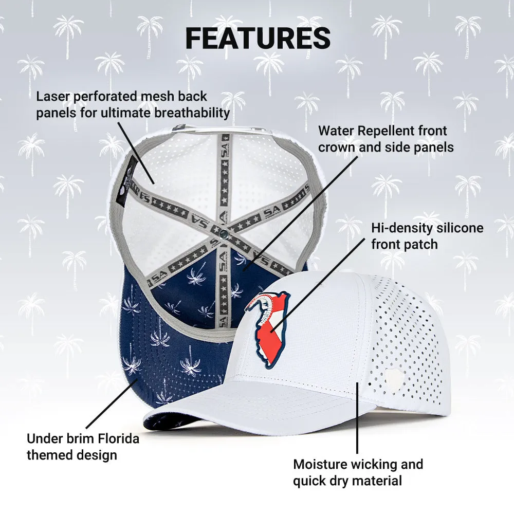Special Edition Performance Snapback | Florida Palm Tree | White