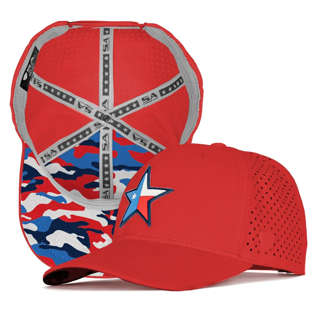 Special Edition Performance Snapback | Texas USA Camo | Red PreOrder
