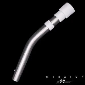 Stainless Steel Curved Hose Handle Swivel With - 1 1/4" Grey Cuff Button Lock Air Relief