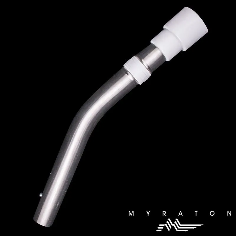 Stainless Steel Curved Hose Handle Swivel With - 1 1/4" Grey Cuff Button Lock Air Relief