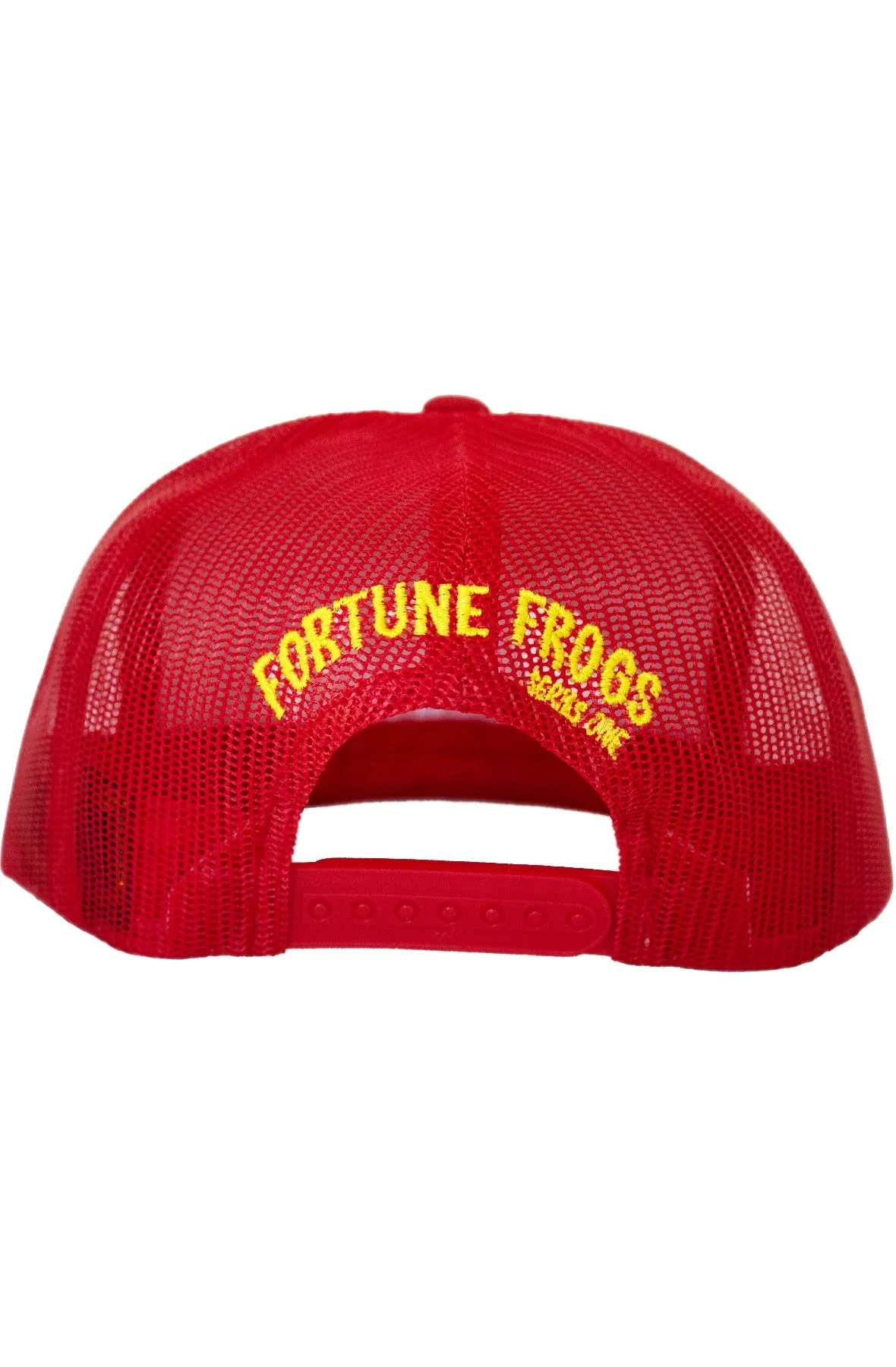 Stay Winning Fortune Frogs Red Trucker Hat