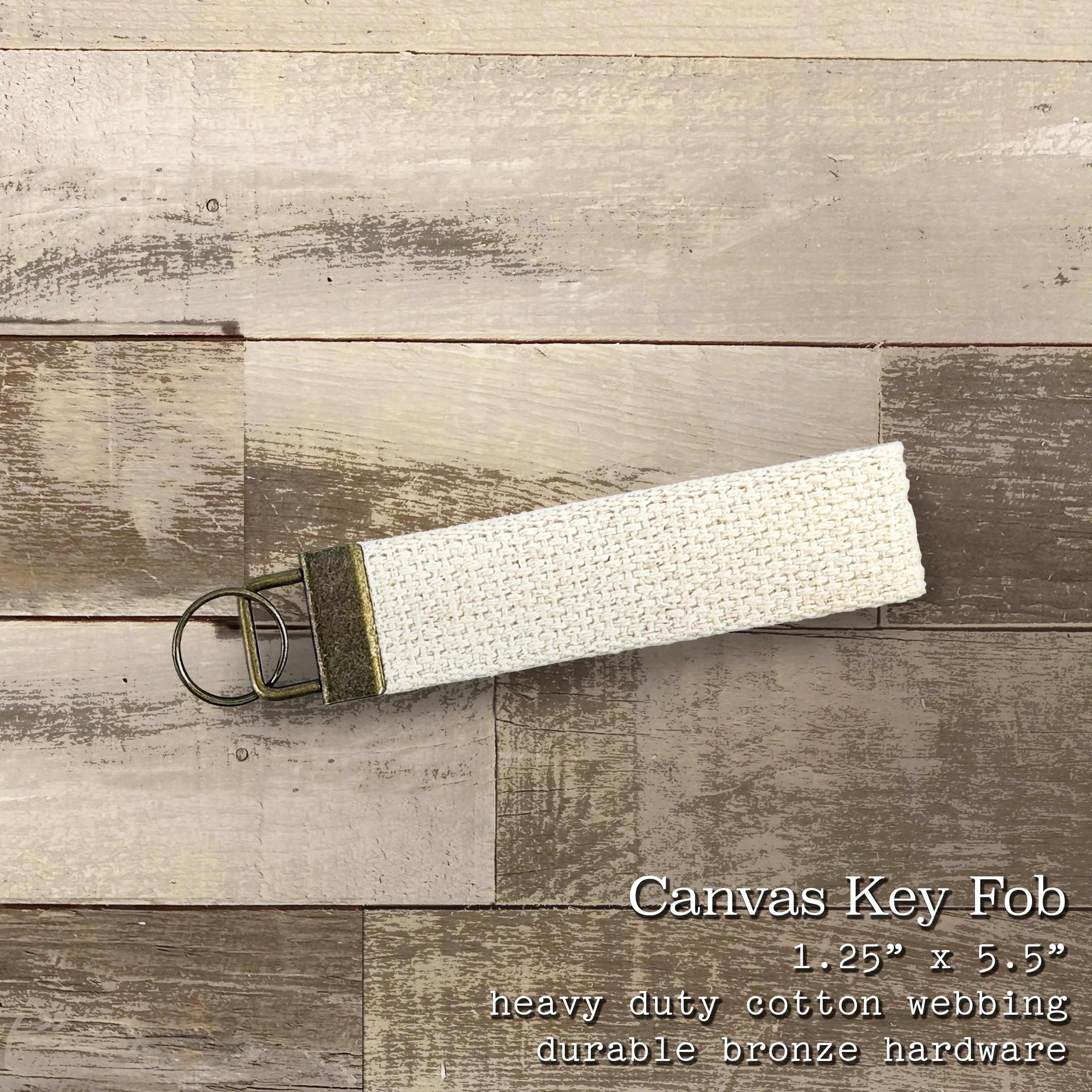Stencil w/ Zip Code - Custom Canvas Key Fob