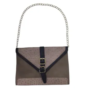 Steve Madden Beige Print Envelope Clutch