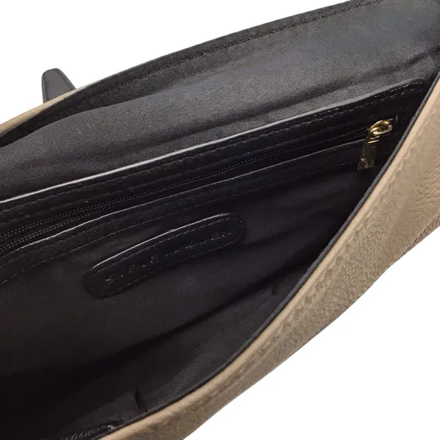 Steve Madden Beige Print Envelope Clutch