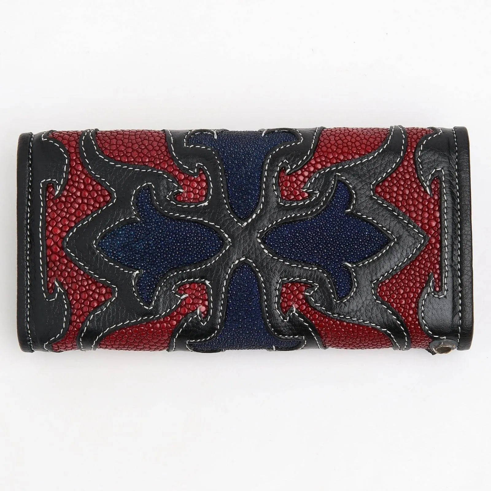 Stingray Leather Tribal Rider Tattoos Biker Chain Wallet