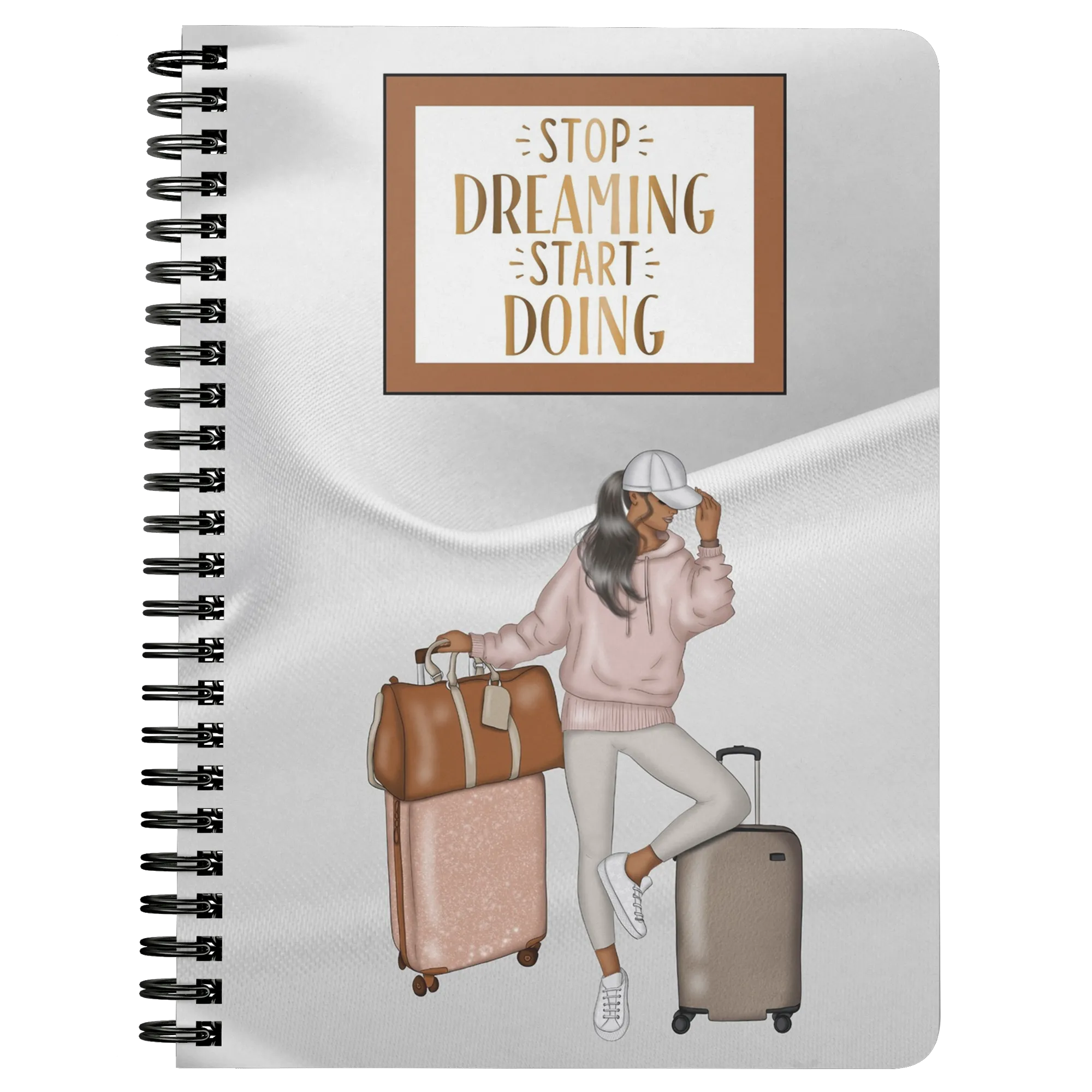 Stop Dreaming Travel Journal | Travel Notebook | World Travel Book | Afro Girl Travel