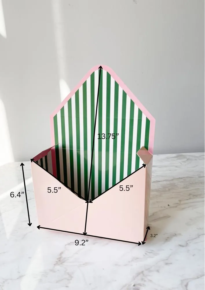 Stripe Envelope Shape Flower Box