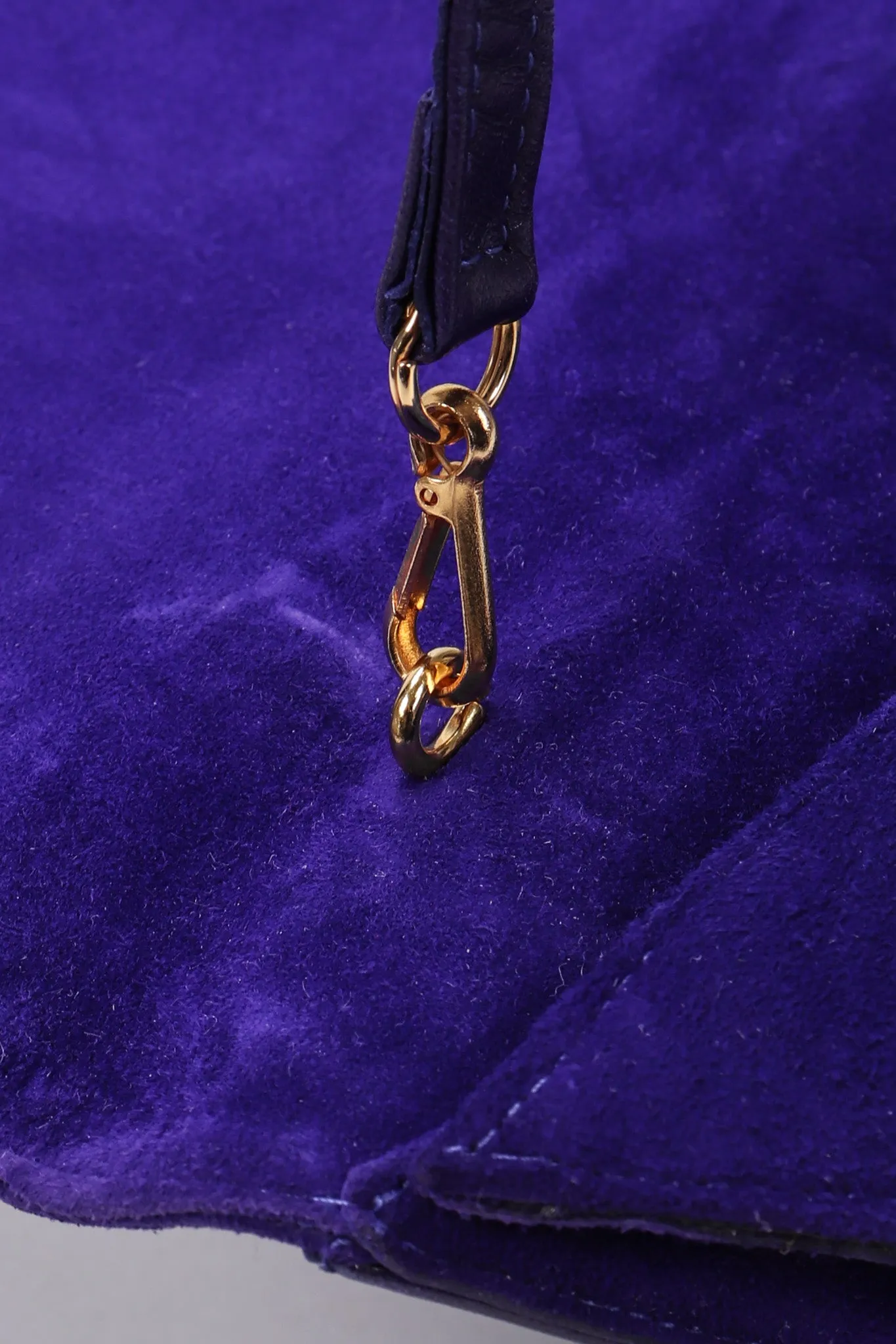 Suede Anvil Envelope Clutch