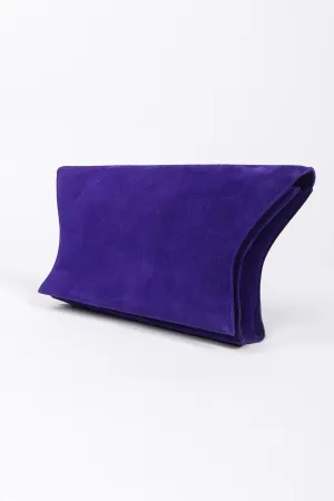 Suede Anvil Envelope Clutch