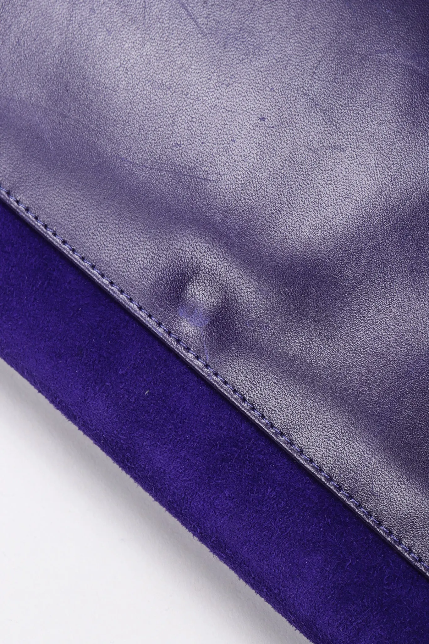 Suede Anvil Envelope Clutch