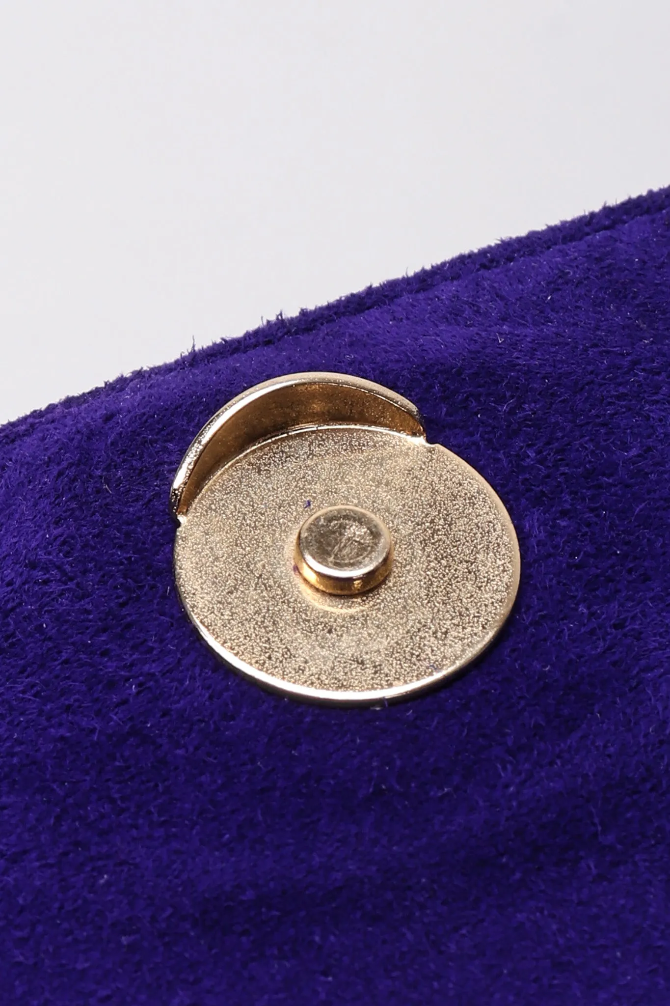Suede Anvil Envelope Clutch