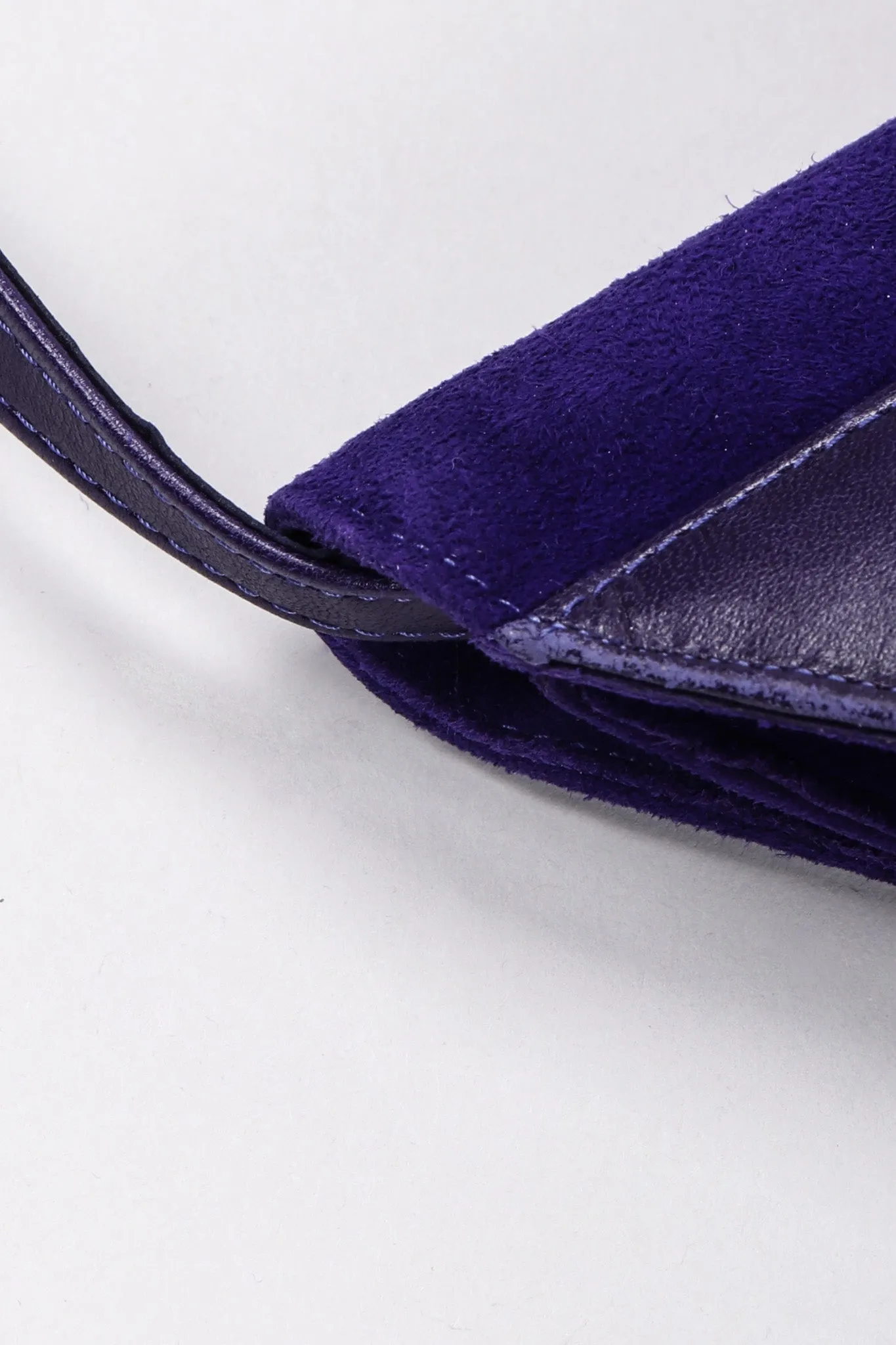 Suede Anvil Envelope Clutch
