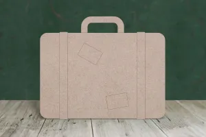 Suit case with etched detail - wooden craft cut-out - 3mm MDF
