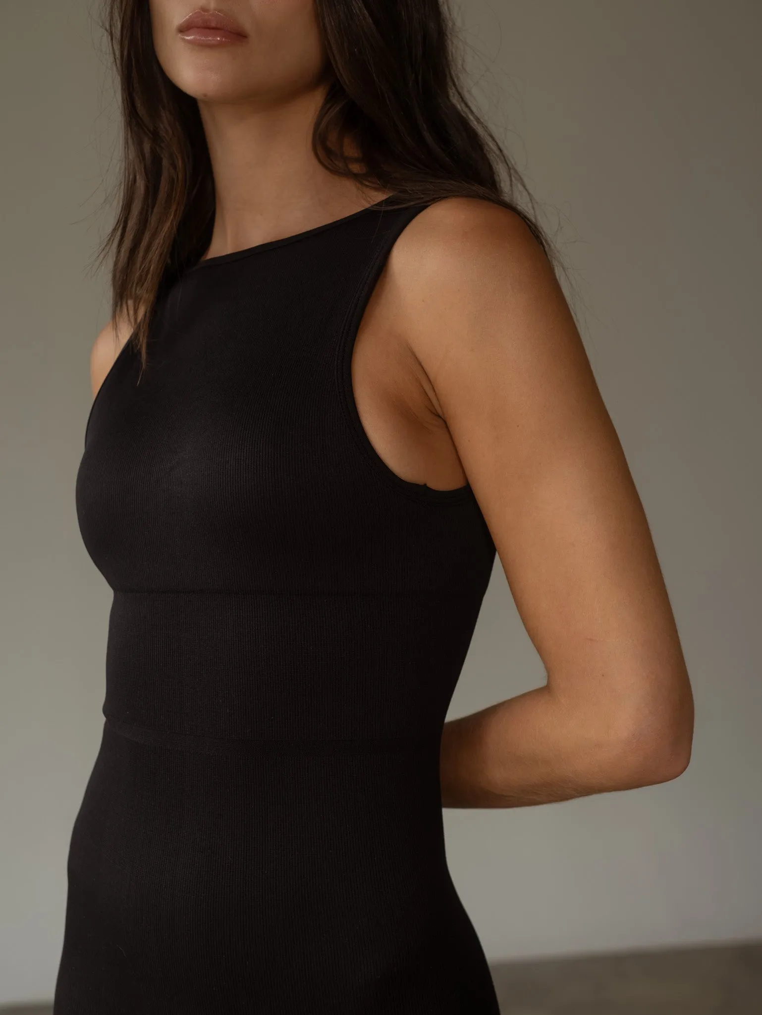 SUITED SEAMLESS UNITARD  - SHADOW
