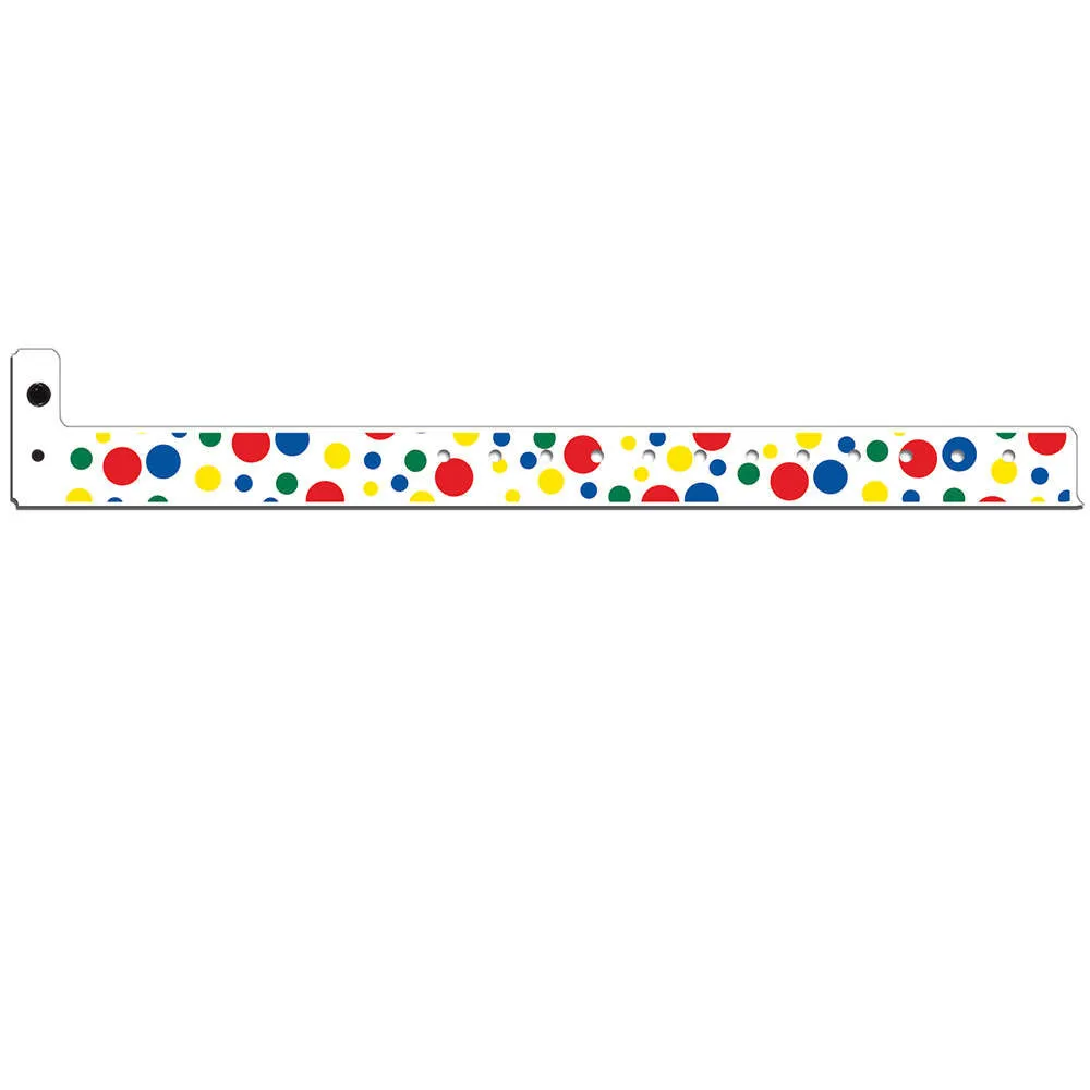 Superband® Expressions Plastic Wristbands 3/4" Polka Dots Design 4061 (500/Box)