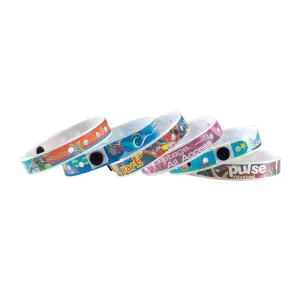 SureImage® Custom Full-Color Plastic Wristbands, 1/2", Narrow (500/Box)