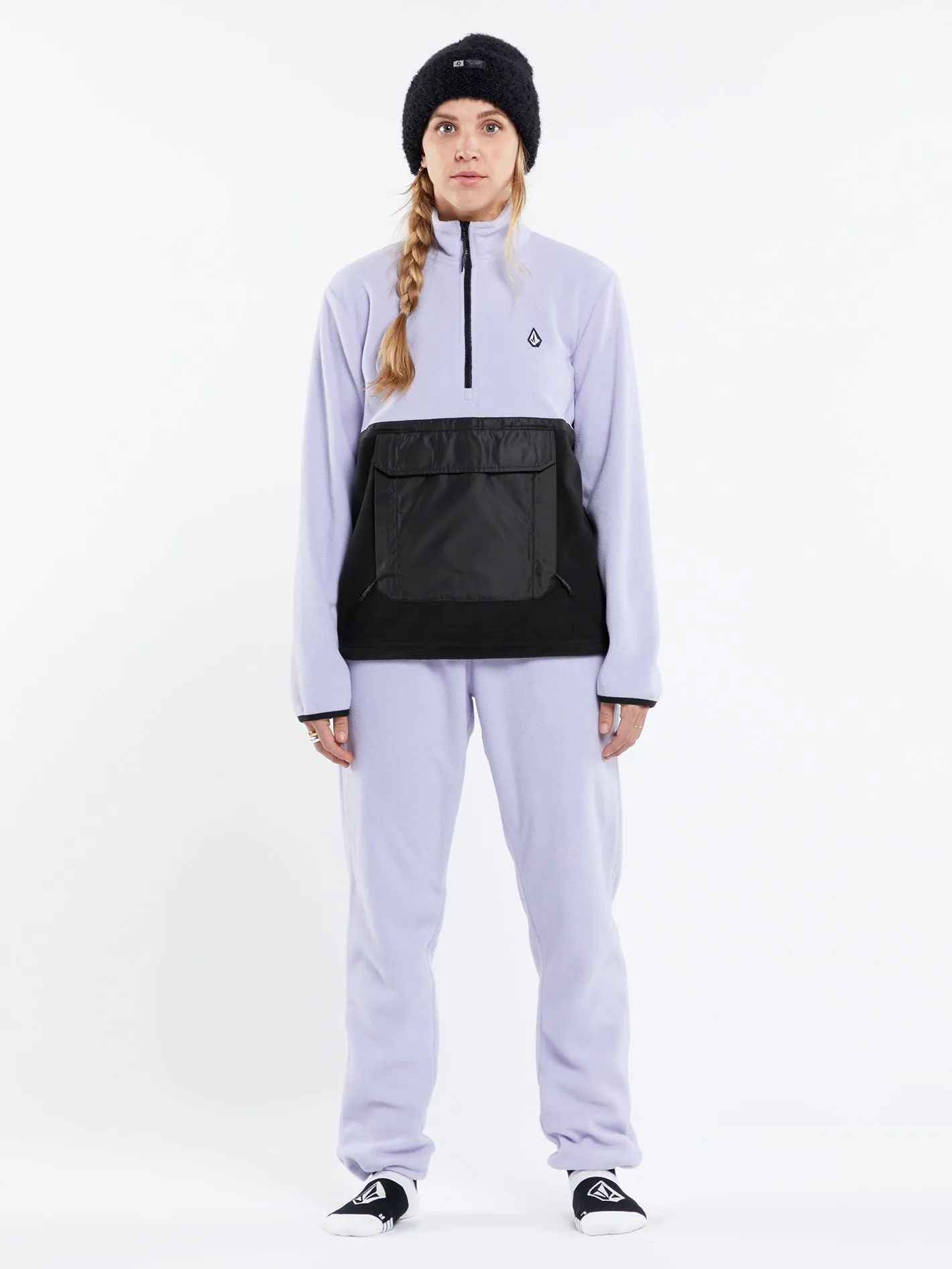 Sweat Polar Half-Zipped - LILAC ASH