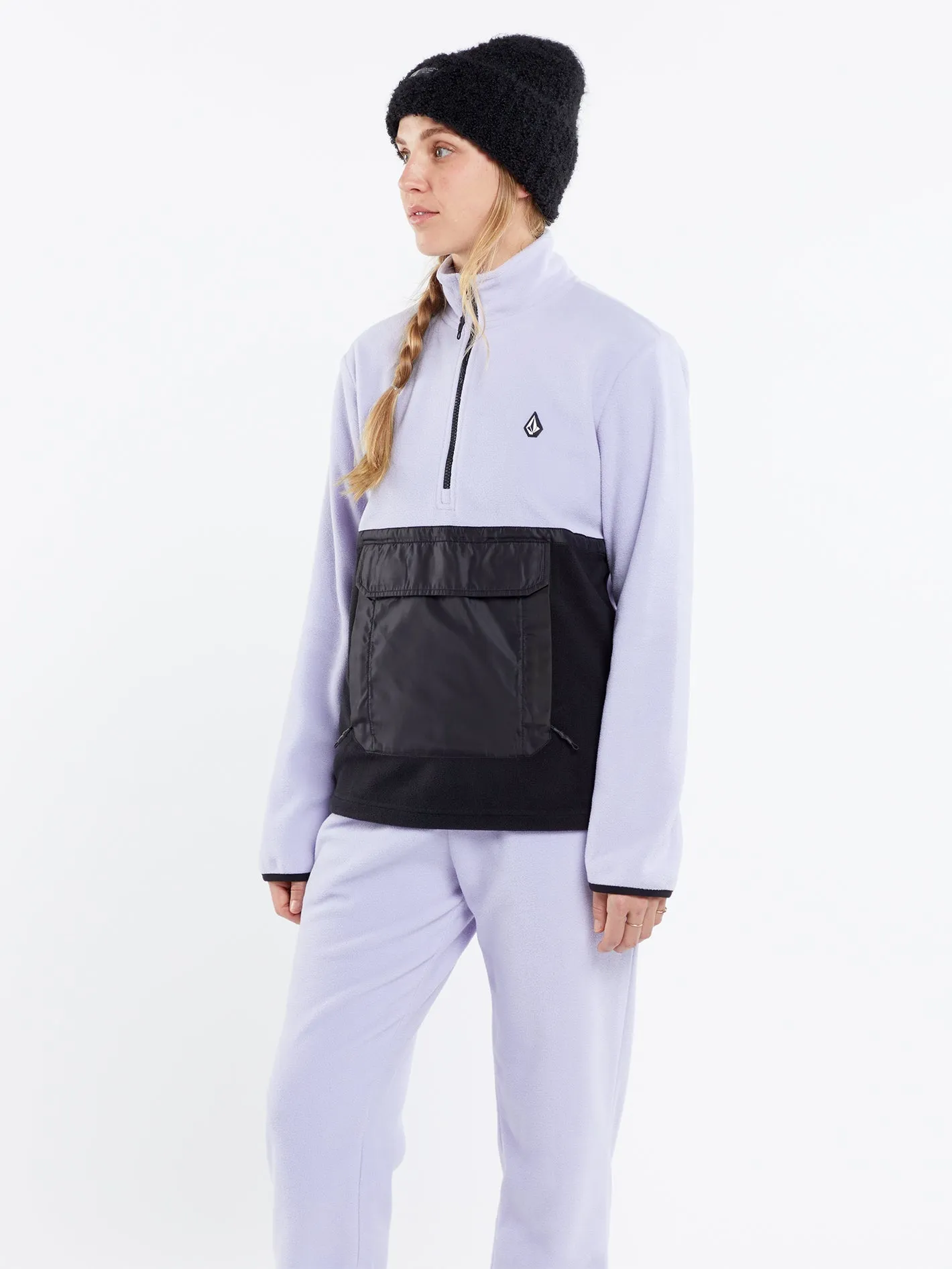 Sweat Polar Half-Zipped - LILAC ASH