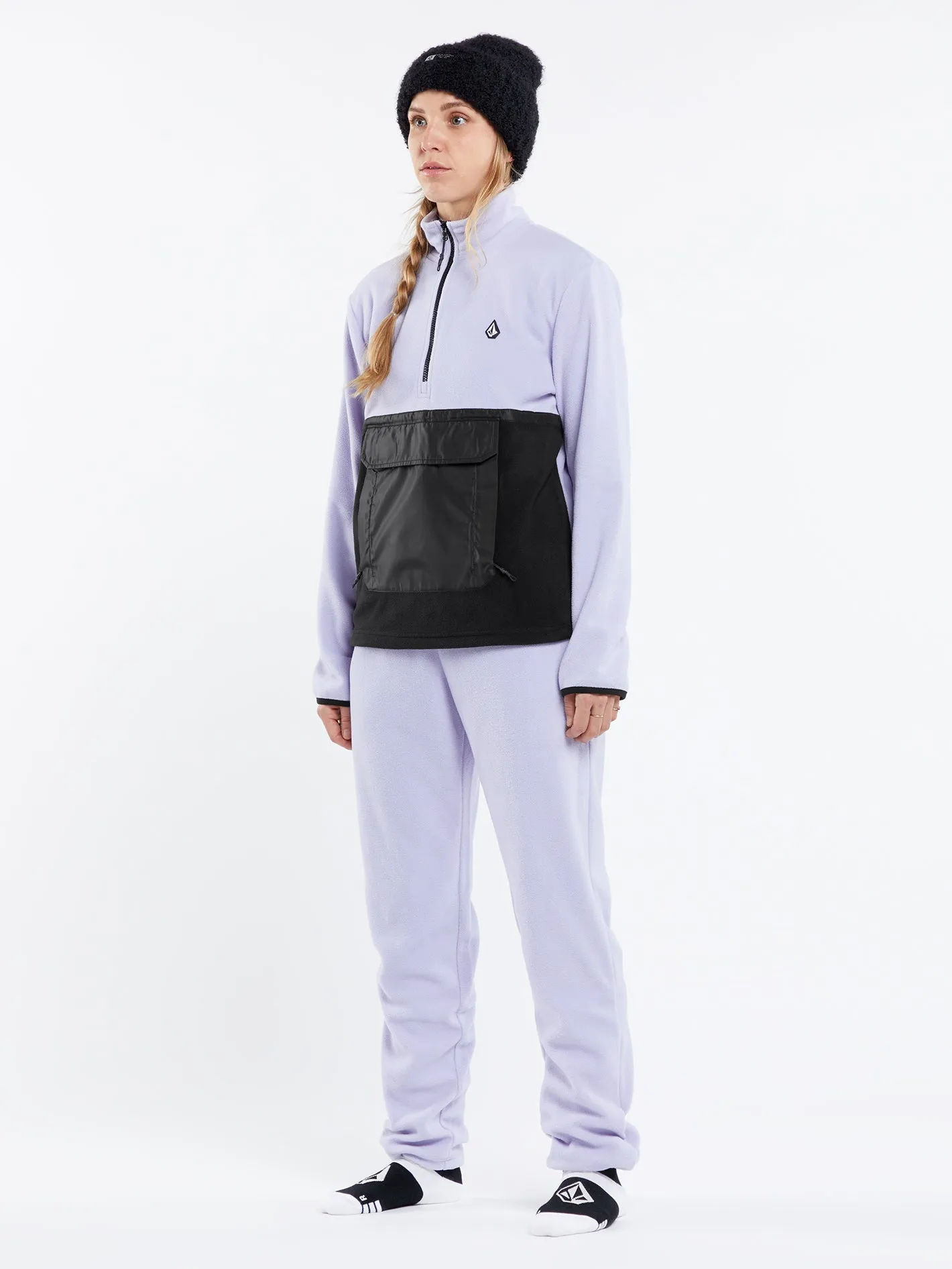 Sweat Polar Half-Zipped - LILAC ASH