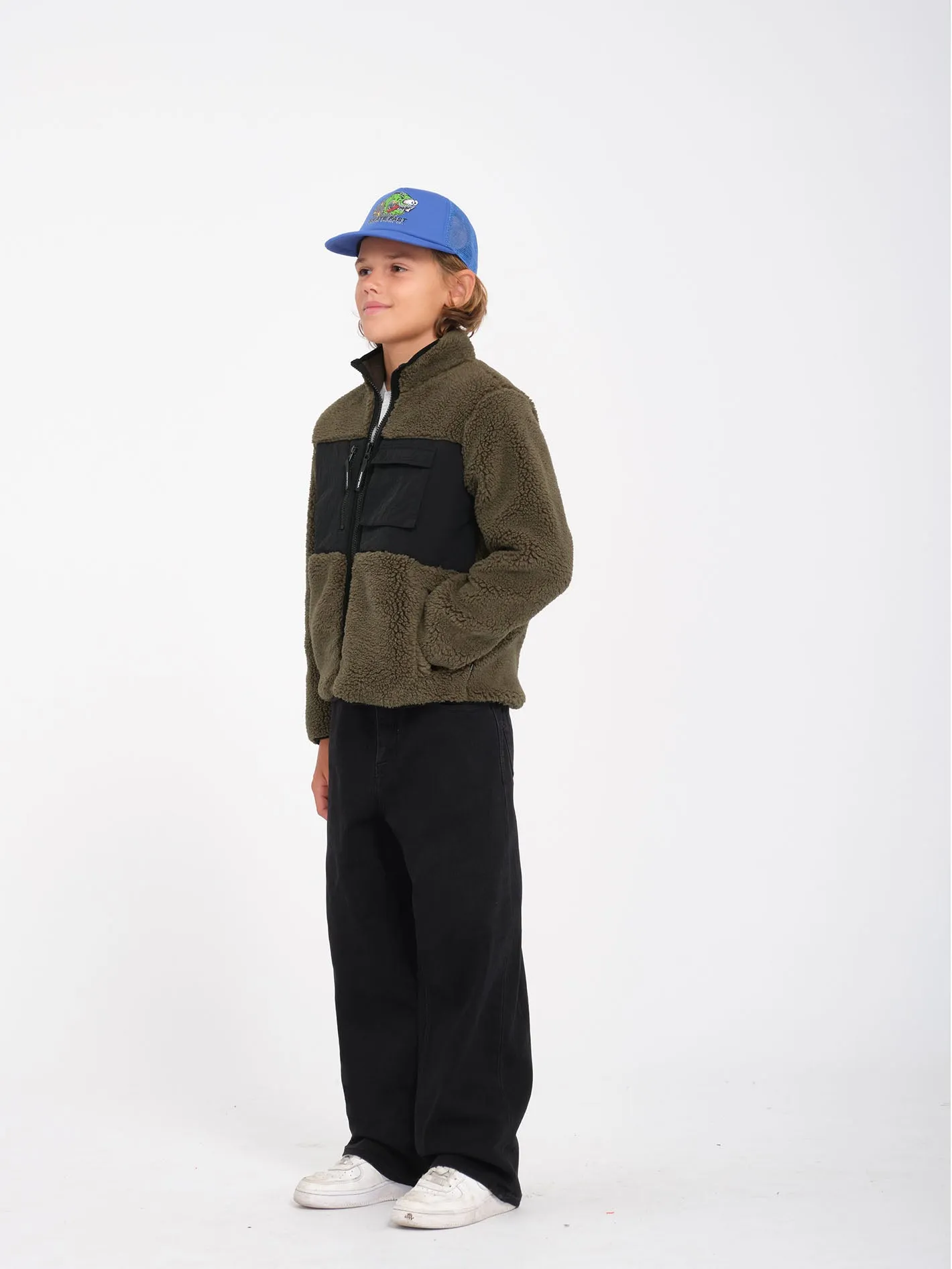 Sweat Sherpa zippé Storm Stone - WINTERMOSS - (ENFANT)