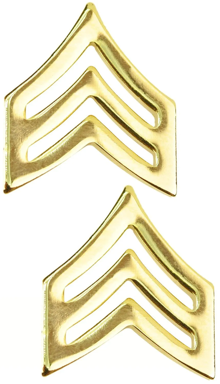 Tactical365® Pair of Sergeant Rank Insignia Pins for Police or Military