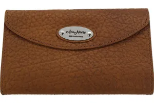 Tan Bison Leather Deluxe Women's Wallet