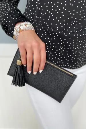Tassel Clutch- Black