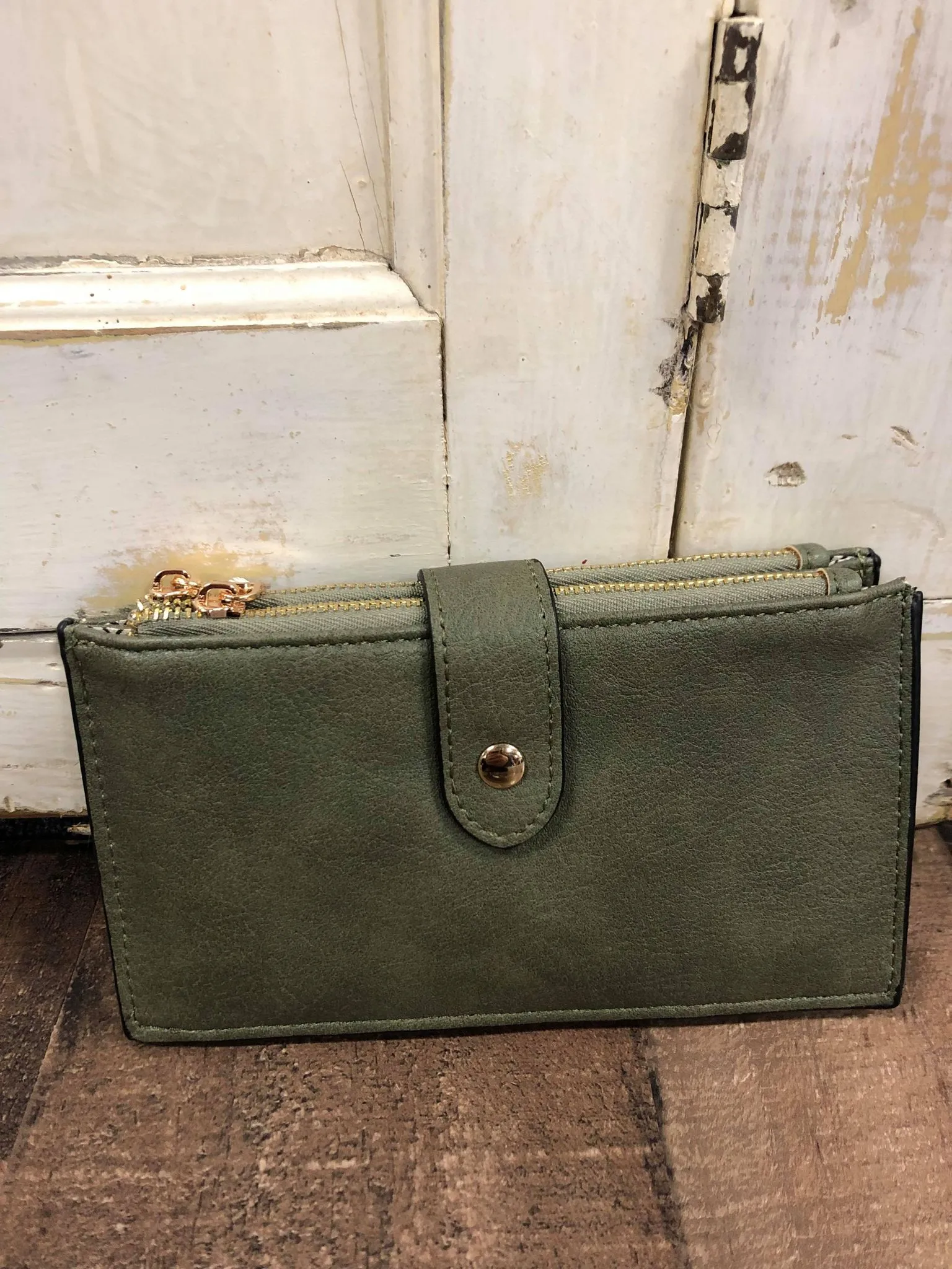 Taylor Snap Wallet - Pewter or Olive