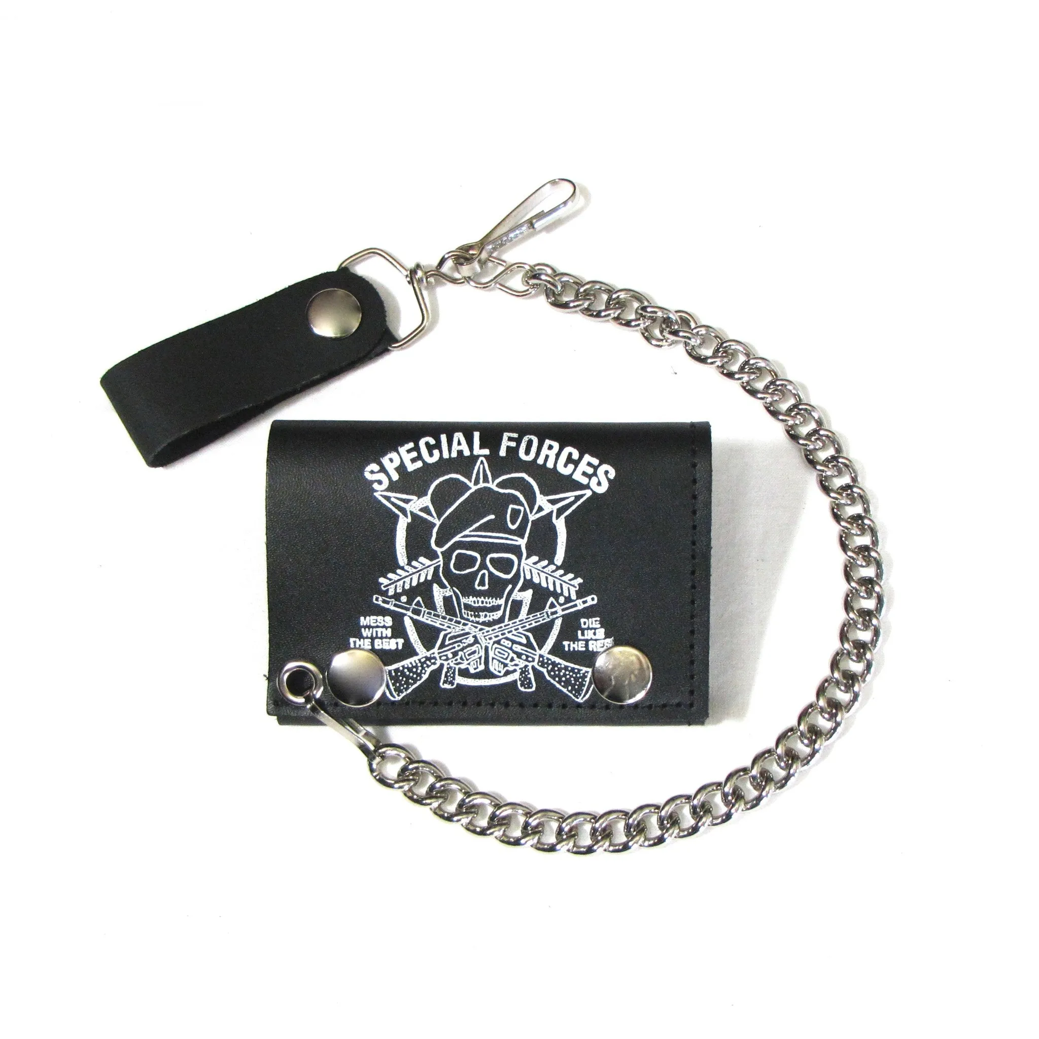 TC304-106  Tri-Fold Wallet w/ Chain- Special Forces