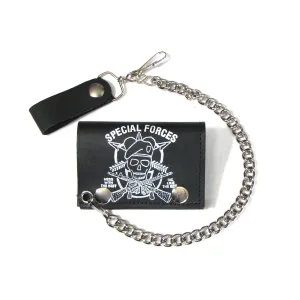 TC304-106  Tri-Fold Wallet w/ Chain- Special Forces