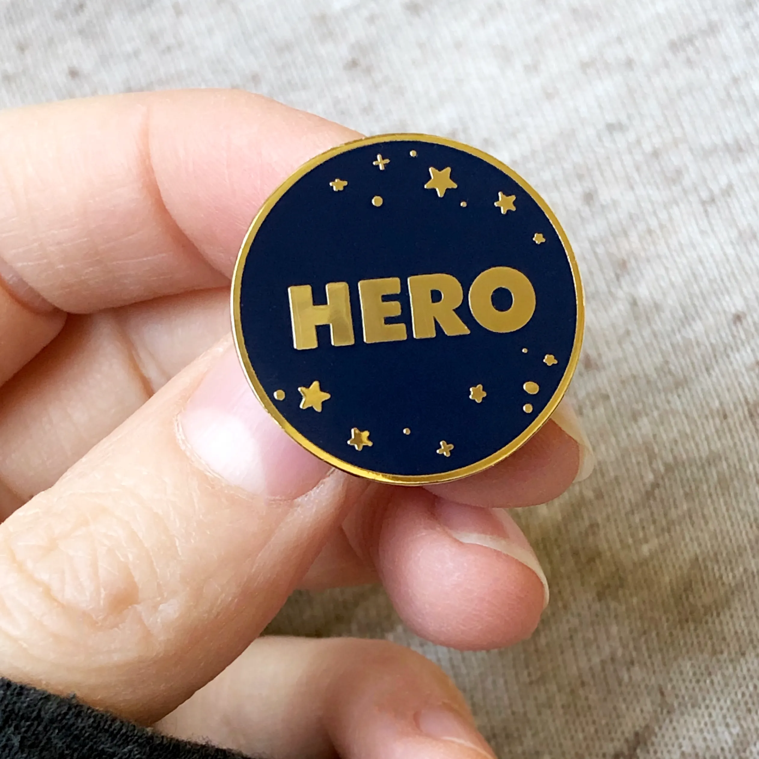 Teacher Hero Award Pin Badge Card
