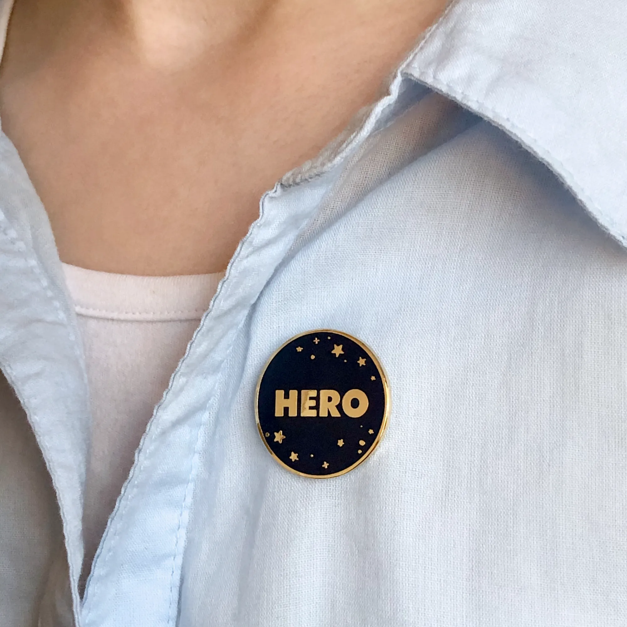 Teacher Hero Award Pin Badge Card