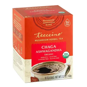 Teeccino Chaga Ashwagandha Butterscotch Cream Mushroom Herbal Tea