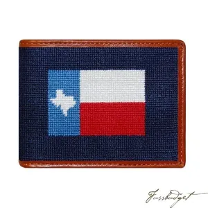 Texas Flag Needlepoint Bi-Fold Wallet