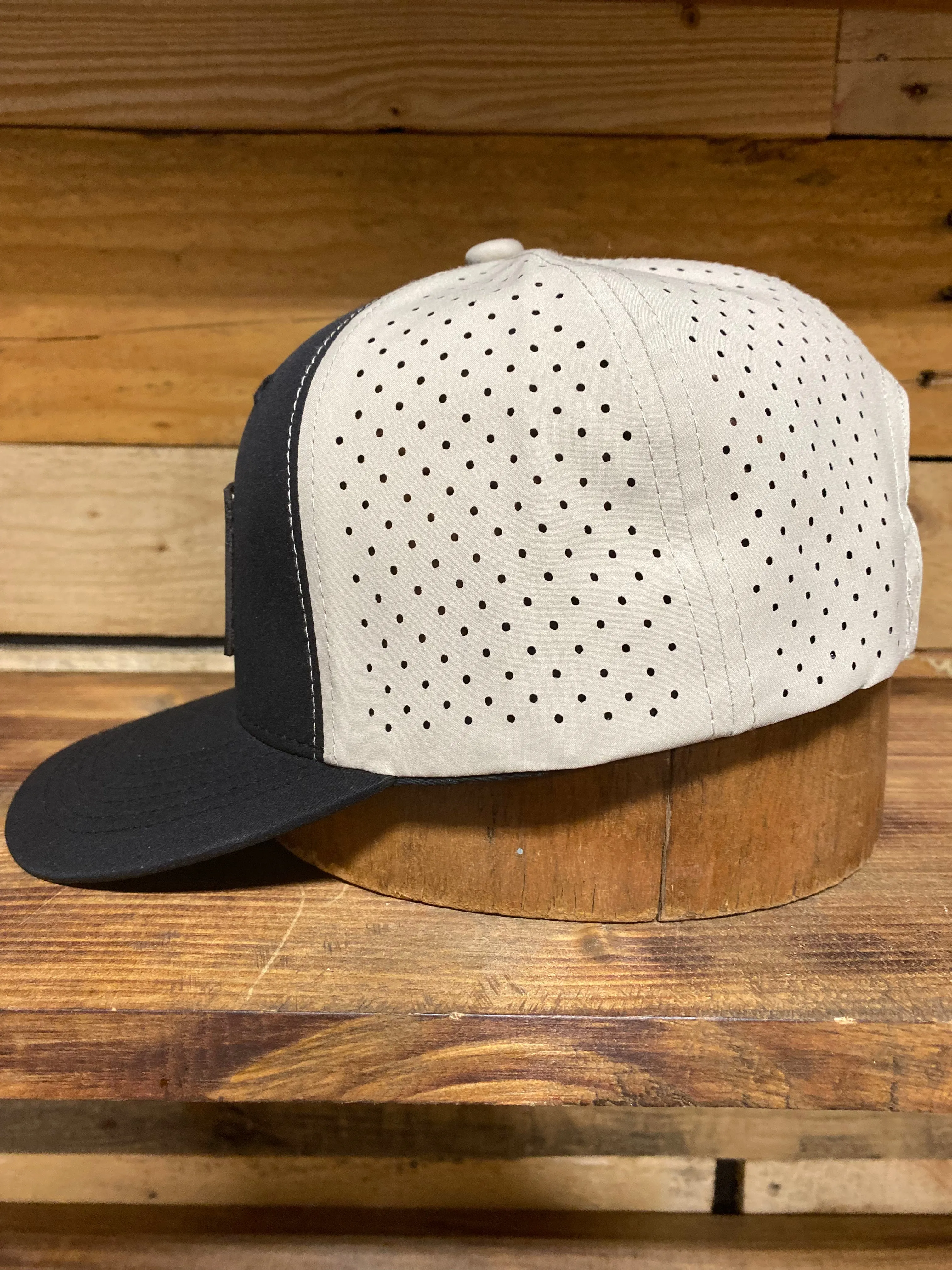 The Leather Head Hat Co American flag patch hydro khaki mesh Snapback hat cap